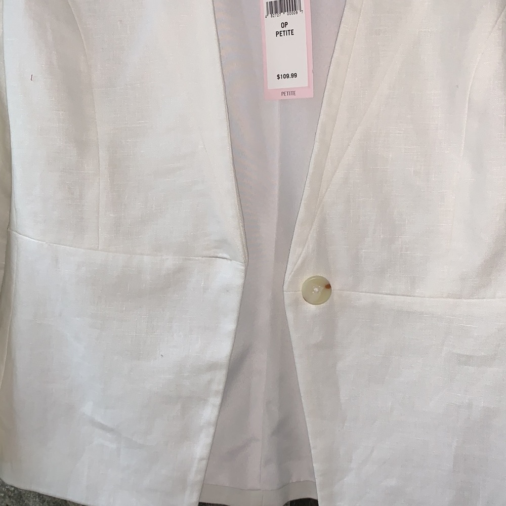 New with tags Banana Republic White linen blazer - Picture 6 of 11